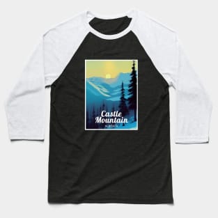 Castle Mountain Alberta Canada ski Baseball T-Shirt